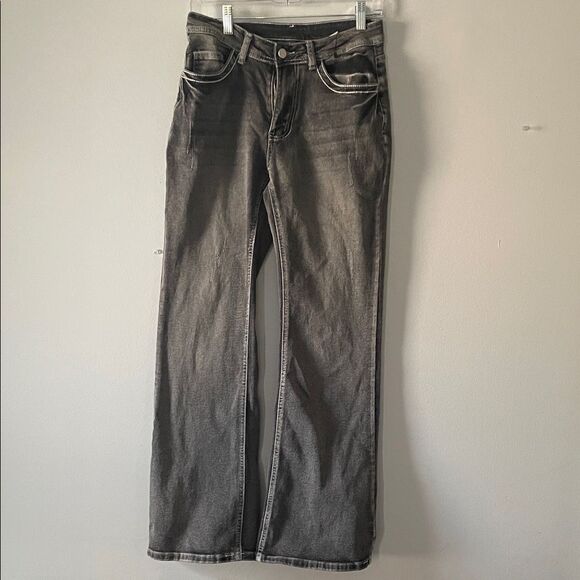 ROMWE Denim - ROMWE Women's Gray Bootcut Jeans